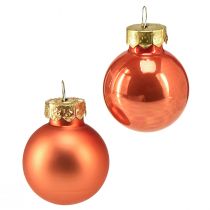 Artikel Mini julekugler glas orange græskar Ø2,5cm 22 stk