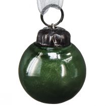 Artikel Mini julekugler glaskugler grøn Ø3cm 18 stk i glas