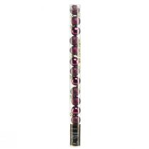 Artikel Mini julekugler lilla plast Ø3cm H3,5cm 14 stk