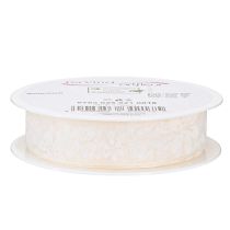 Artikel Organza bånd blomster gave bånd creme 25mm 18m