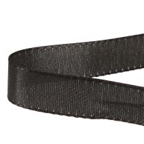Artikel Dekorativt gavebånd sort bånd selvedge 15mm 3m 10 stk
