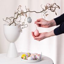 Artikel Påskeægpynt som dekorative ideer. Charmerende påskedekorationstilbehør, 6 cm, 6 stk.