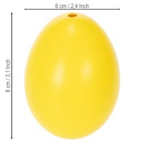 Artikel Påskeægdekoration, ægte gåseæg til forårsagtig værelsesindretning, 8 cm, 10 stk.
