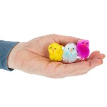 Artikel Påskekyllingesæt til munter forårsdekoration og hobbyartikler, 4 cm, 10 dele