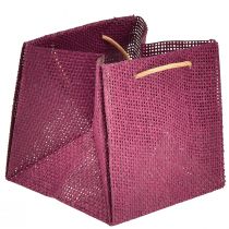 Artikel Papirgaveposer med hanke bordeaux pink 12x12cm 8 stk