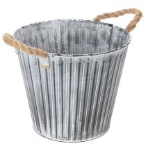 Artikel Plantepotte, dekorativ potte med håndtag, metalpotte til plantning Ø25,5 cm