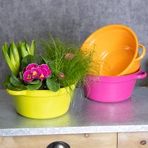 Artikel Plademetalplantekasse, forårsdekoration til stuen, 25 cm, 3 stk.