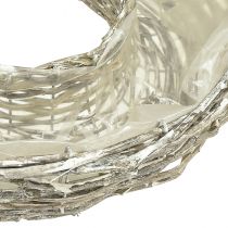 Artikel Pilepotte, hvid, naturligt look, dekorativ ring til kreativt havedesign, Ø35/30 cm, sæt med 2, alsidig