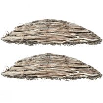 Artikel Rattan Plantepotter i Vine, Naturhvide, 40x13cm, 2 Stk. - Landstedsindretning Planter