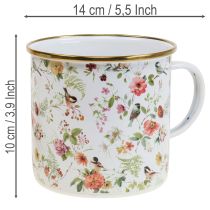 Artikel Emaljeret plantebæger til blomster, Ø11 cm