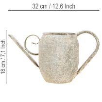 Artikel Vintage metalplante/vandkande, antik havedekoration, 32x10,5x18cm