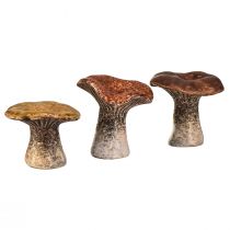 Artikel Naturinspirerede dekorative svampefigurer - forskellige brune nuancer, 6,4 cm - Charmerende accenter til have og hjem Pakke med 3
