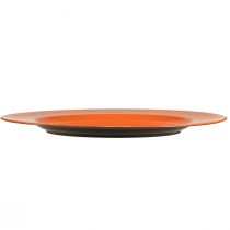 Artikel Orange plastplader – 28 cm – Ideel til fester og dekoration – Pakke med 4