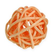 Artikel Rattan kugle orange, abrikos, bleget 72 stk