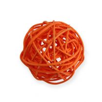 Rattan kugler Ø4,5 cm orange assorteret 30stk