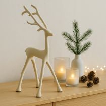 Artikel Rensdyrdekoration hjortefigur metal grå ler optik H27,5 cm