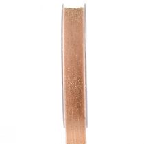 Artikel Fløjlsbånd glitter pink guld dekorative bånd fløjl 20mm 10m