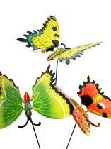 Artikel Sommerfugle på pinden 17 cm forskellige farver