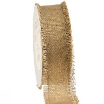 Artikel Dekorativt bånd brune guld frynser B40mm L15m