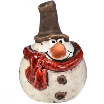 Artikel Keramisk snemandsfigur, hvid, 6,9cm – vinterjuledekoration – 6 stk