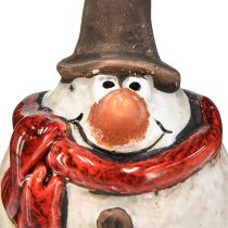 Artikel Keramisk snemandsfigur, hvid, 6,9cm – vinterjuledekoration – 6 stk