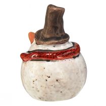 Artikel Keramisk snemandsfigur, hvid, 6,9cm – vinterjuledekoration – 6 stk