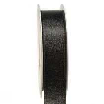 Artikel Sort bånd guld shimmer smykke bånd B25mm L20m