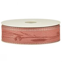 Artikel Silkebånd efterår med græsser dekorative bånd rød 25mm 18m