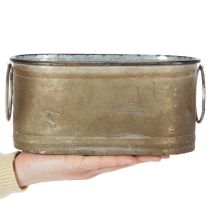 Artikel Sæt med metalplantepotter og -bøtter, vintage retro-stil, L22,5 cm/27 cm/31 cm