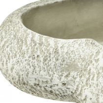 Artikel Støbt sten hjerte plante skål plante hjerte grå hvid 19×19×7cm