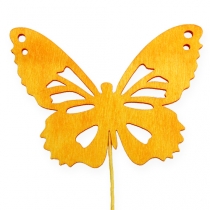 Artikel Dekorative sommerfugle på tråd 3-farvet 8 cm 18stk