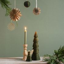 Artikel Juletræ honeycomb papir julegrøn guld H30cm 2 stk.