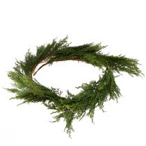 Artikel Grøn Thuja-gran-guirlande med frugt, dekorativ ophængning, juledekoration, festlig kunstig guirlande, 175 cm lang