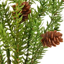 Artikel Kunstig grangren med to naturlige kogler - bundet med jute - Perfekt juledekoration 28cm 4 stk.