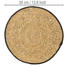 Artikel Dækkeserviet, sivgræs dækkeserviet, rund, Ø35 cm, 4 stk.