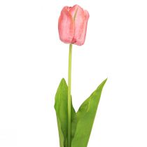Artikel Tulipan kunstig blomst rød, orange kunstig forårsblomst H67cm