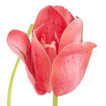 Artikel Tulipan kunstig blomst rød, orange kunstig forårsblomst H67cm