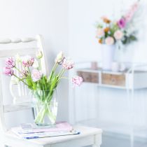 Artikel Tulipaner kunstige papegøje tulipaner lilla buket med 5 blomster 40cm