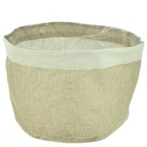 Artikel Plantekasse Jute Stofkurv Natural Utensilo Ø26cm H21cm 3stk