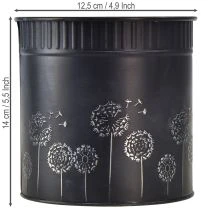 Artikel Mælkebøttepotte, sort, Ø12,5 cm, H14 cm