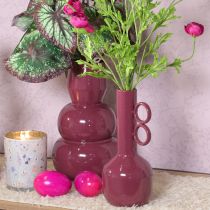 Artikel Moderne, kunstnerisk vase med lang hals og runde hanke til stilfuld indretning, 24 cm