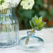 Artikel Vaser løgformede flade glas dekorative vaser blå Ø9cm H6cm 6 stk