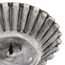 Artikel Vintage lysestage til søjlelys til indsættelse grå Ø8,5cm 4 stk