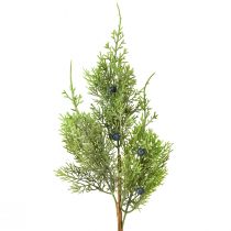 Artikel Enebær med bær kunstige grene grøn blå L42cm 4 stk