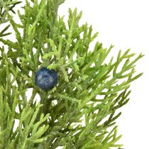 Artikel Enebær med bær kunstige grene grøn blå L42cm 4 stk