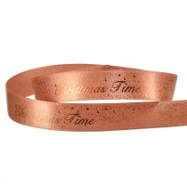 Artikel Julebånd Juletid Bånd Rød Brun Guld 15mm 20m