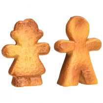 Artikel Keramisk juledekoration honningkagesæt med kvinde og mand, 7 cm, 6 stk.