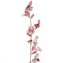 Artikel Juleguirlande bærgren med kogler rød pink 130cm