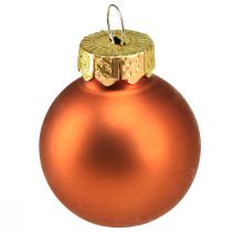 Artikel Julekugler orange mini glaskugler Ø2,5cm 22 stk