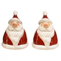 Artikel Julemandsfigur i rød 13 cm - ideel juledekoration til en festlig stemning - 2 stk